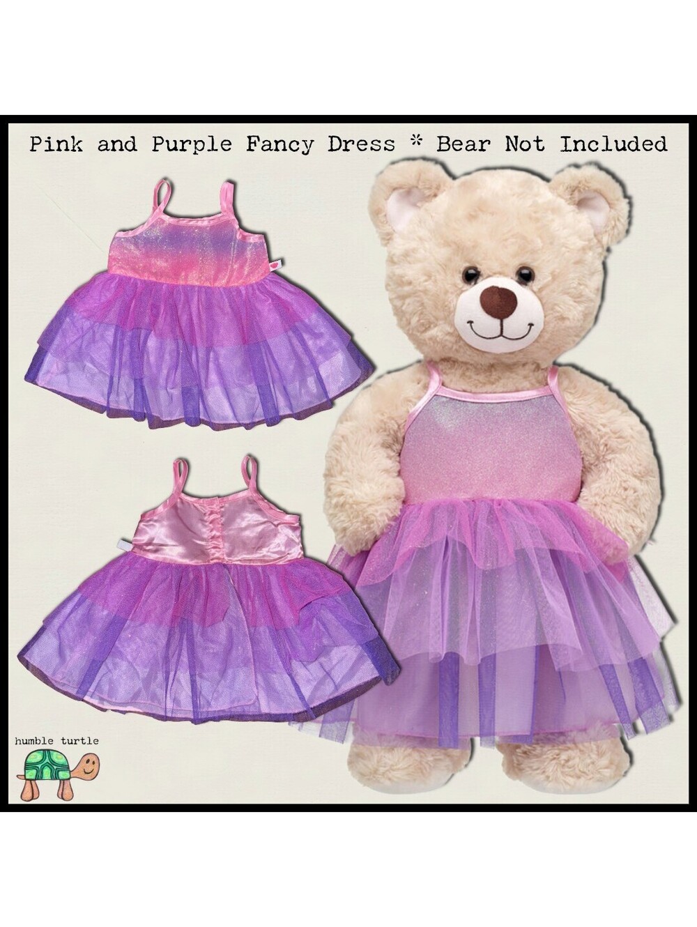 Build-A-Bear Pink and Purple Fancy Dress | NWOT